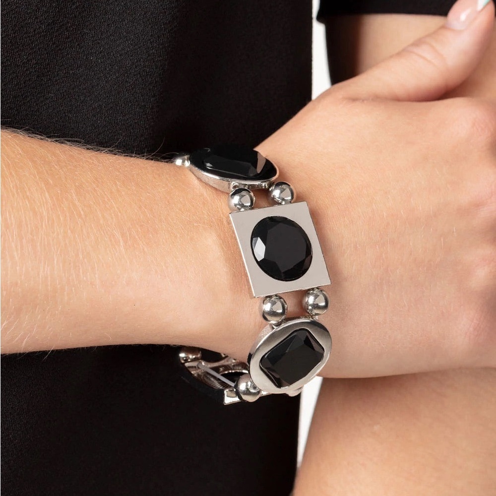 Asymmetrical A-Lister - Black Bracelet